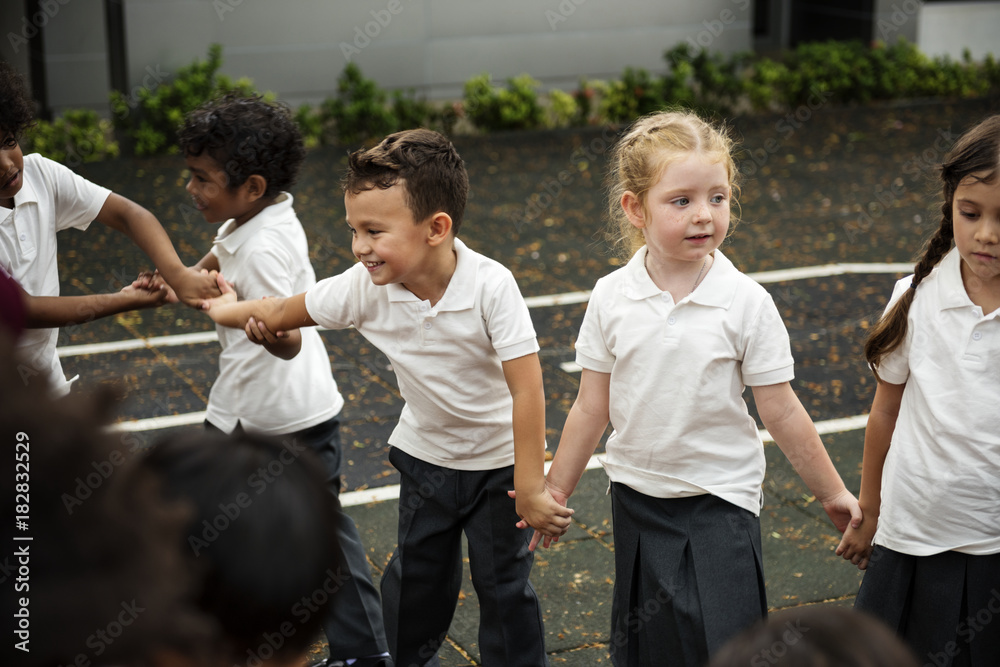 Happy kids at elementary school