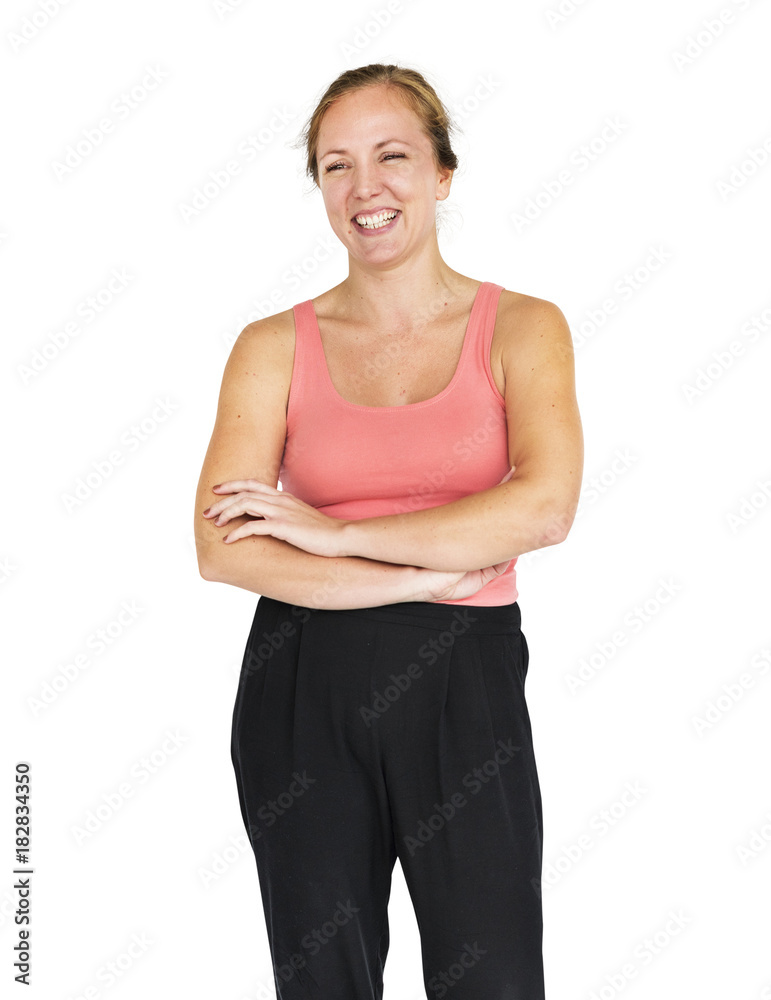 Sporty Woman Smiling Happiness Portrait Concept