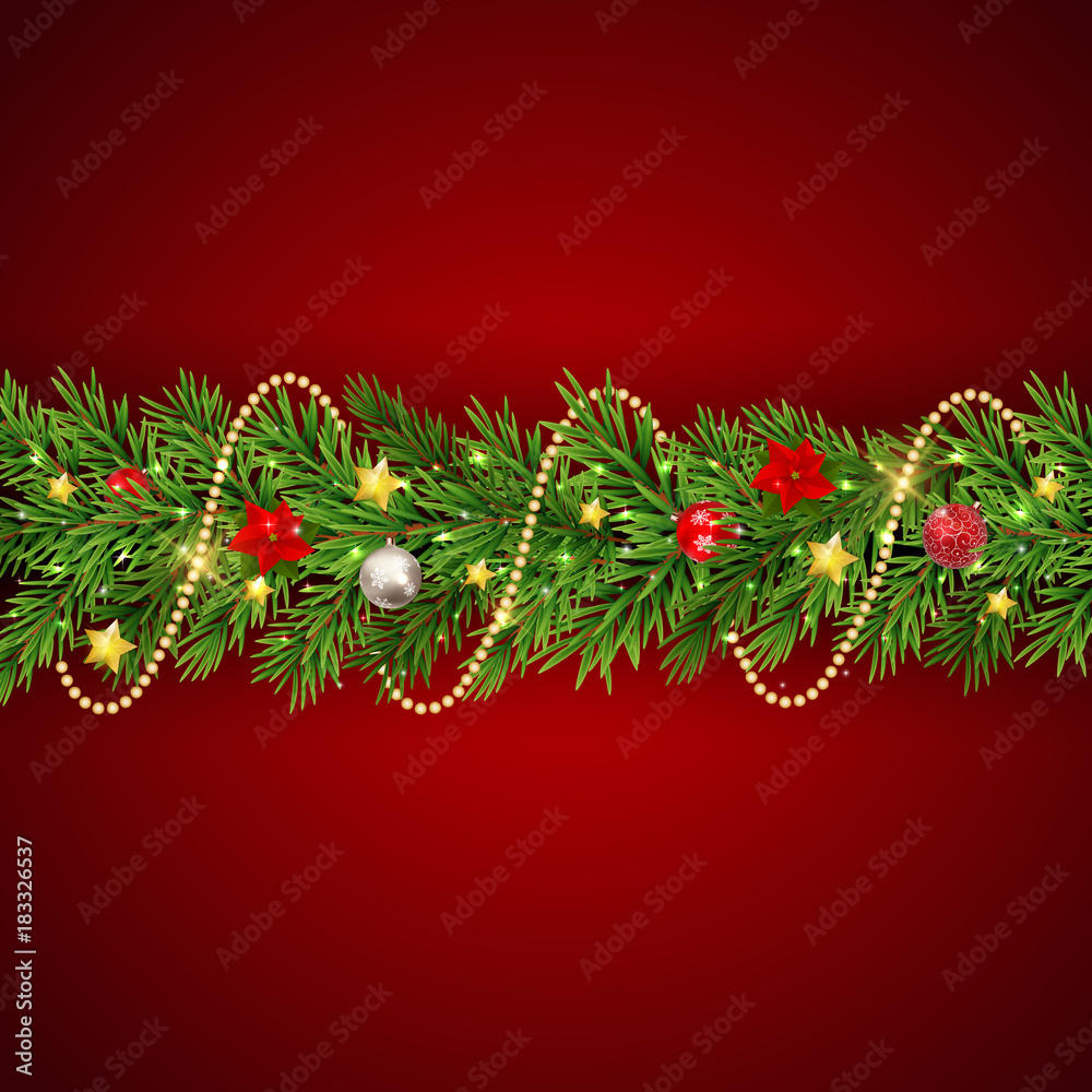 Merry Christmas and New Year Background. Vector Illustration