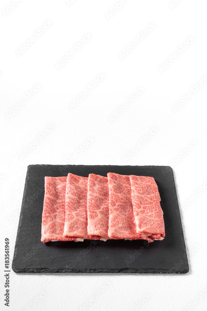 和牛の霜降り肉　finest Japanese beef