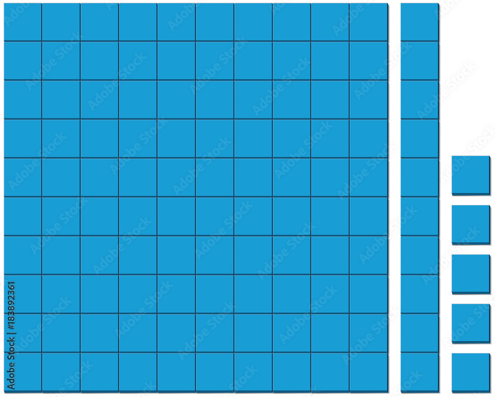 Blue squares pattern on white background