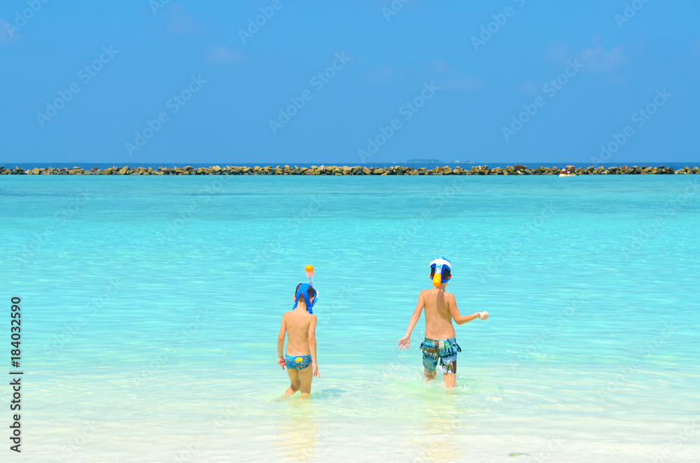 Snorkeling in Maldives island