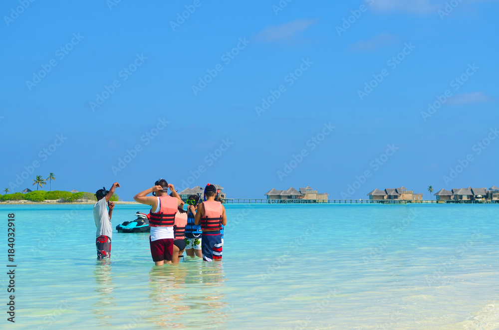 Snorkeling in Maldives island