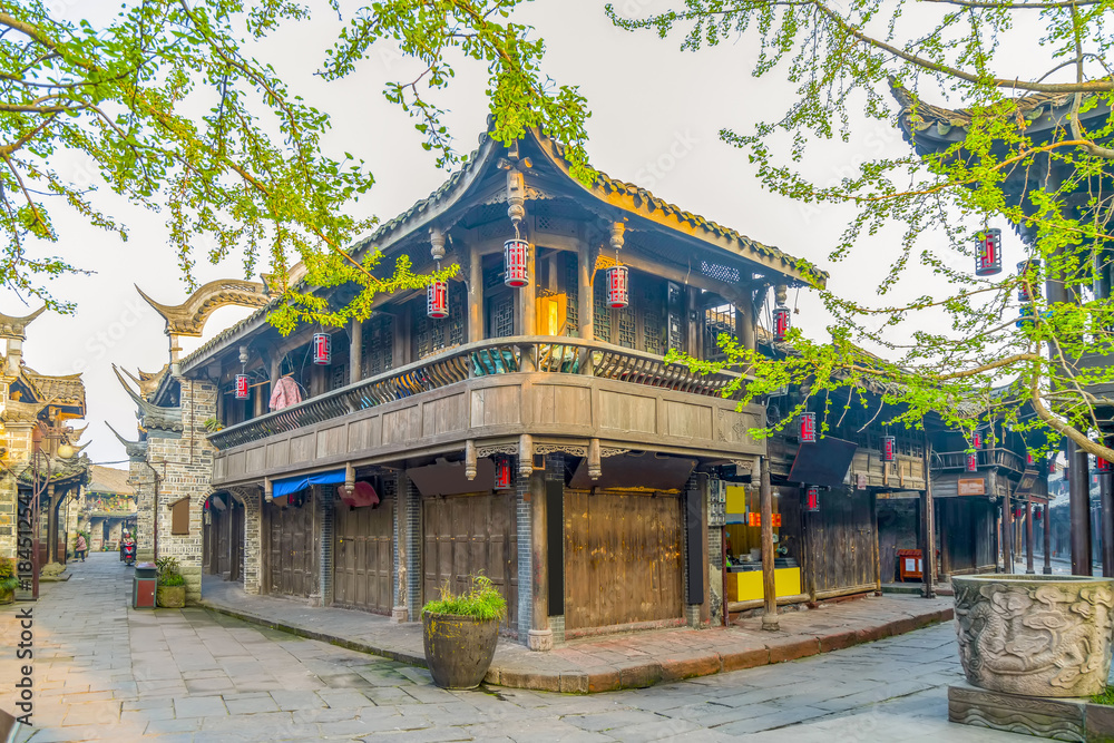 Old town street in Sichuan