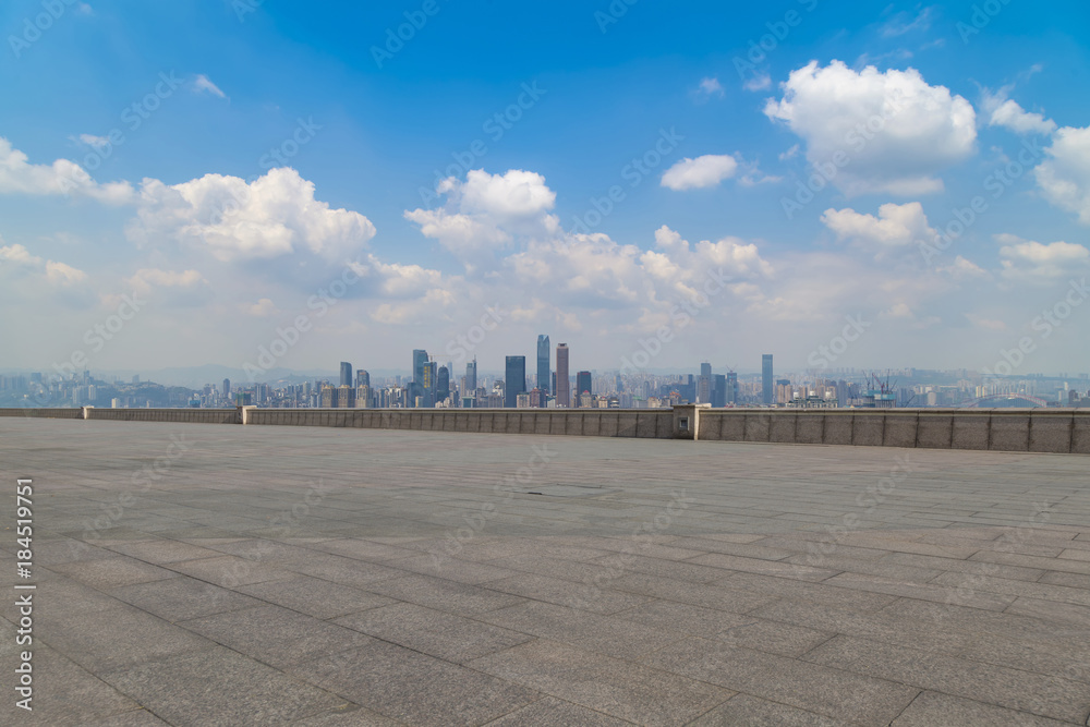 城市建设道路与天际线