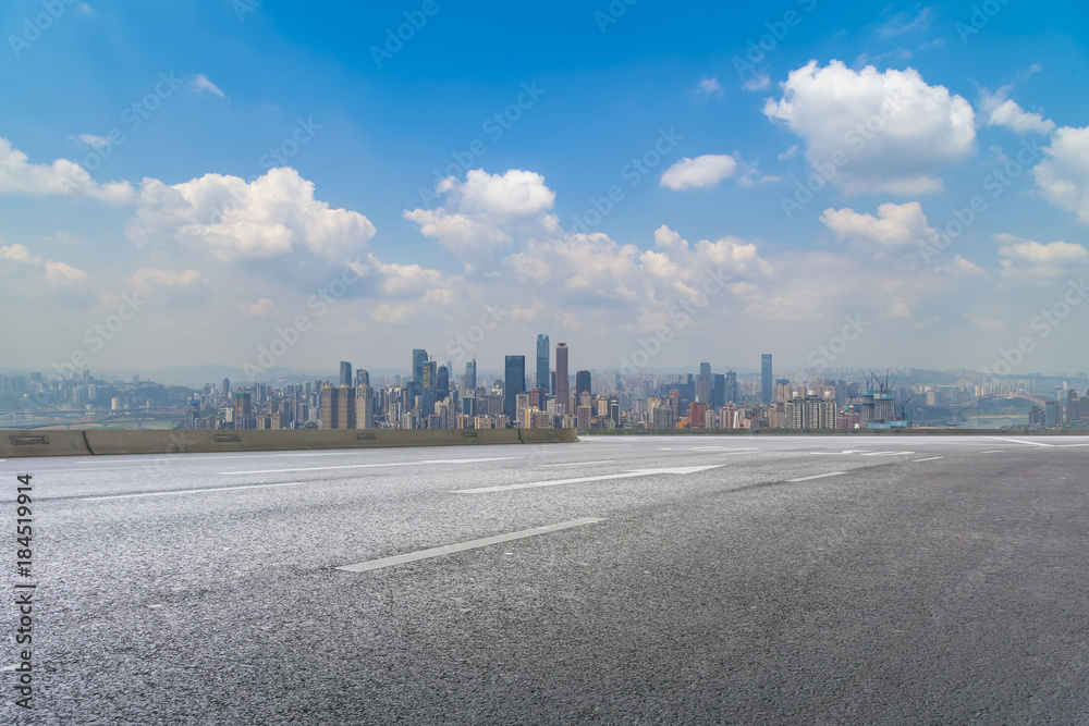 城市建设道路与天际线