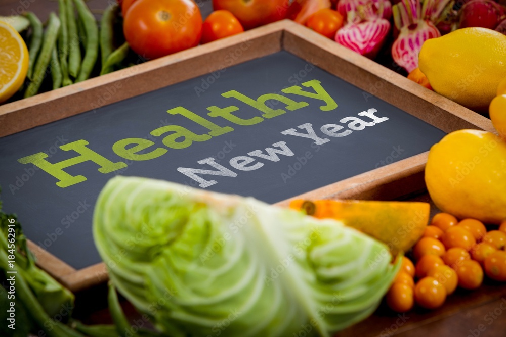 Composite image of healthy new year