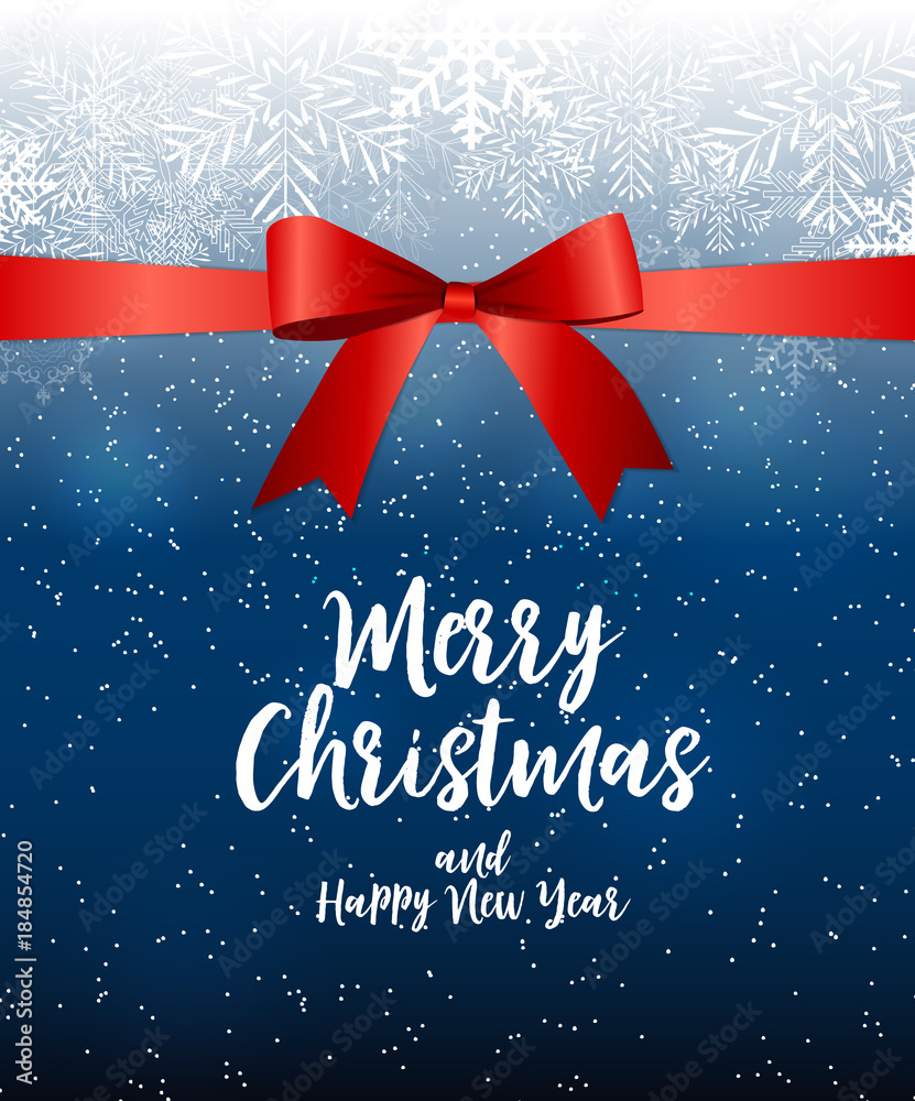 Merry Christmas and New Year Background. Vector Illustration