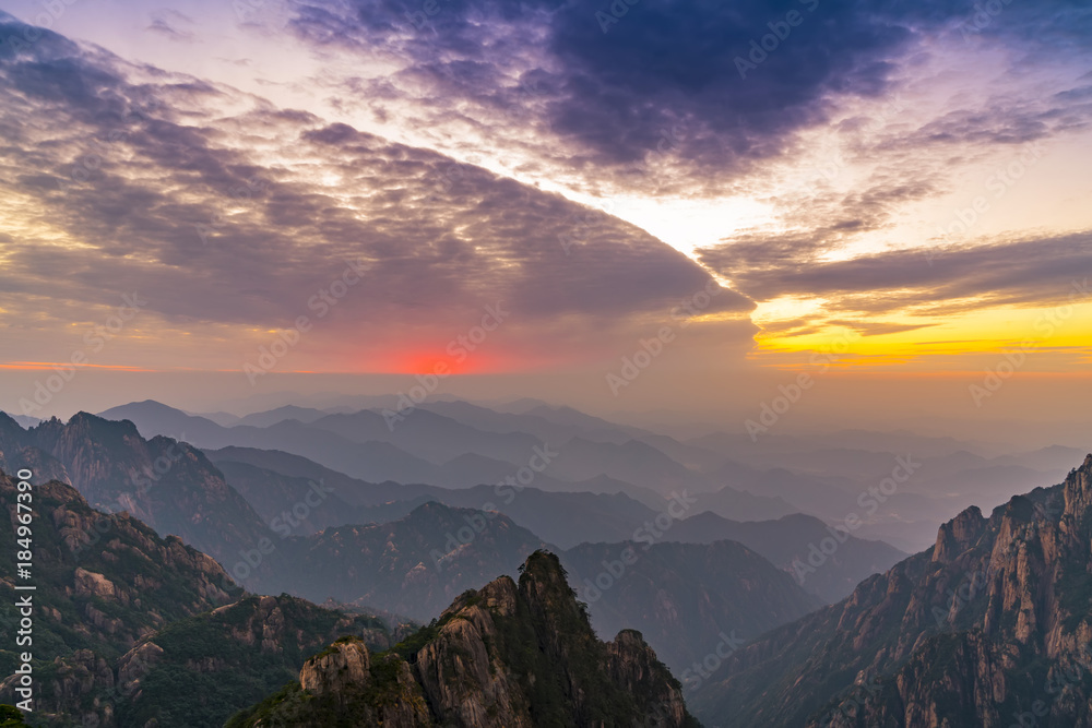 中国黄山风景秀丽