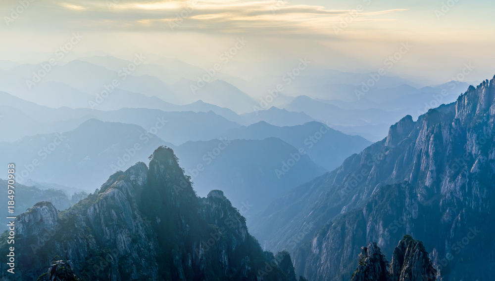 中国黄山风景秀丽