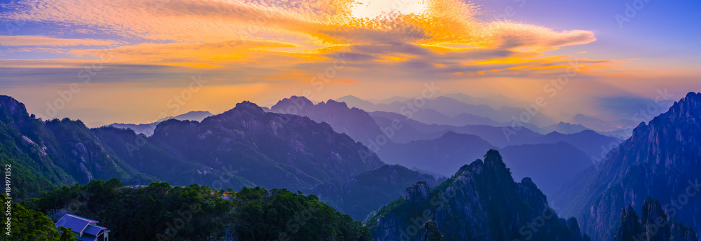 中国黄山风景秀丽