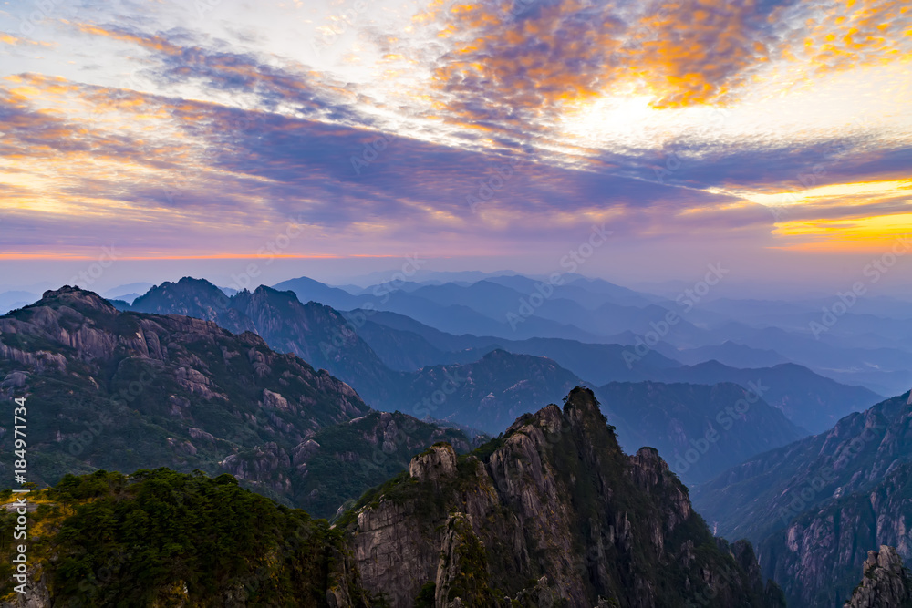 Beautiful scenery in Mount Huangshan, China