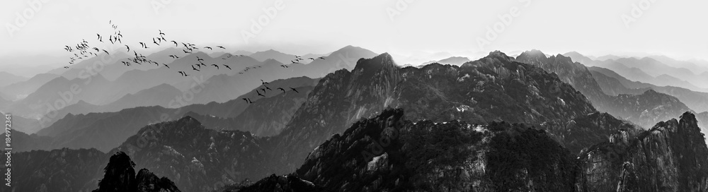 中国黄山风景秀丽