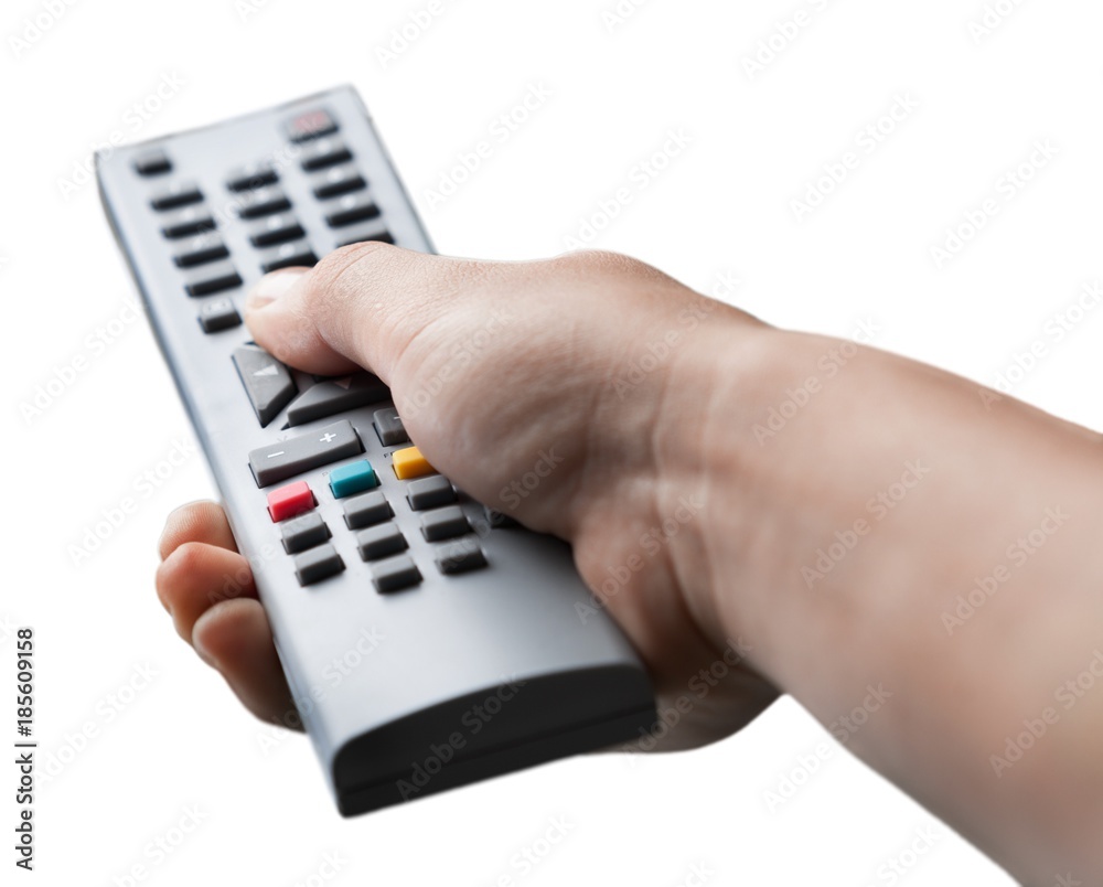 Hand Using a Remote Control