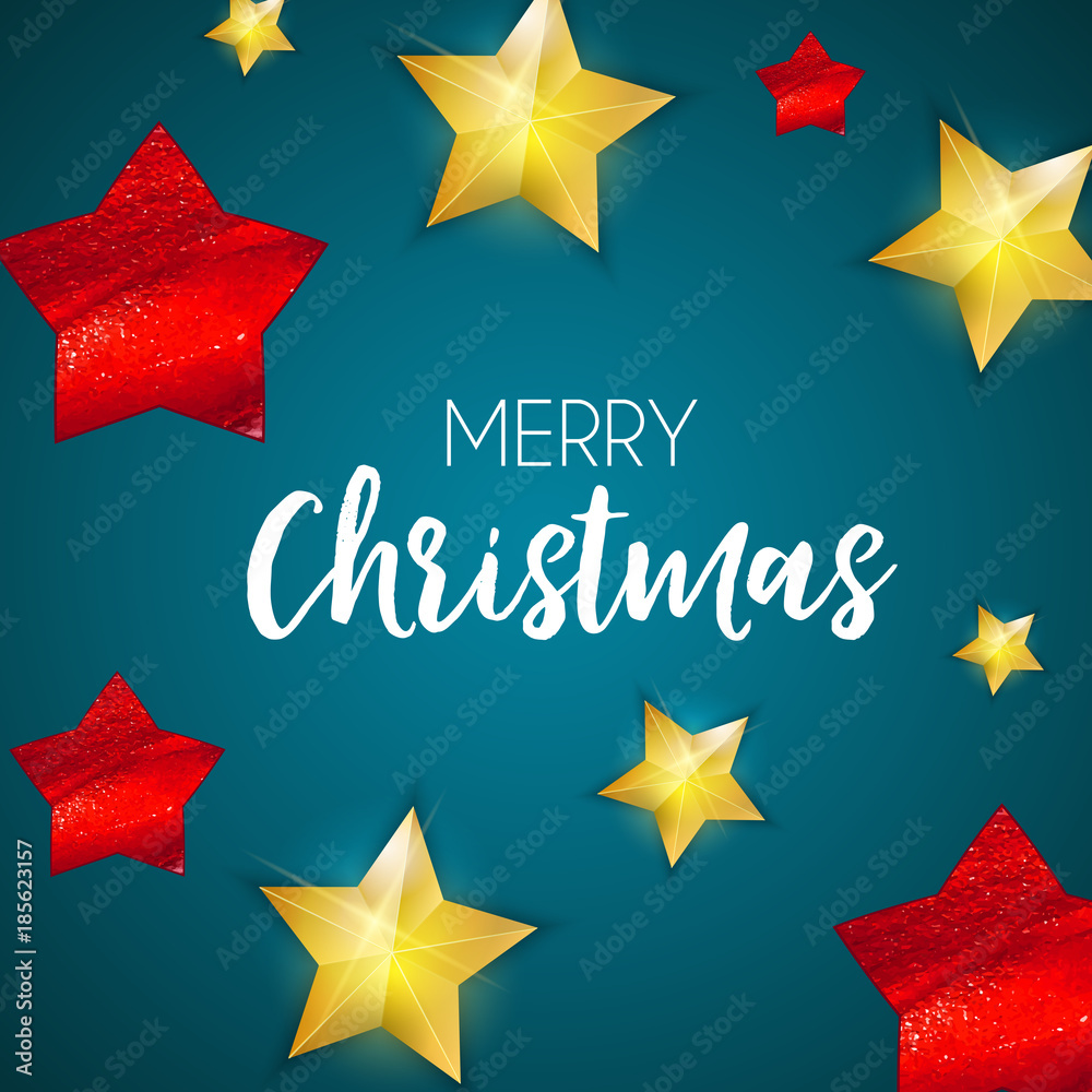 Merry Christmas and New Year Background. Vector Illustration