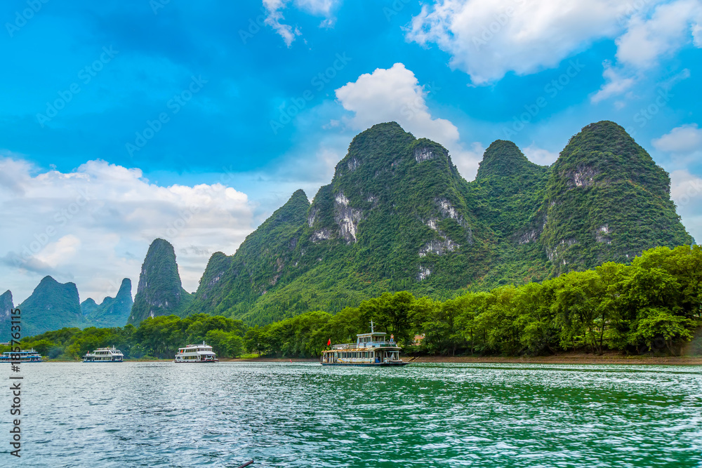 Yangshuo Xingping Lijiang River natural landscape scenery