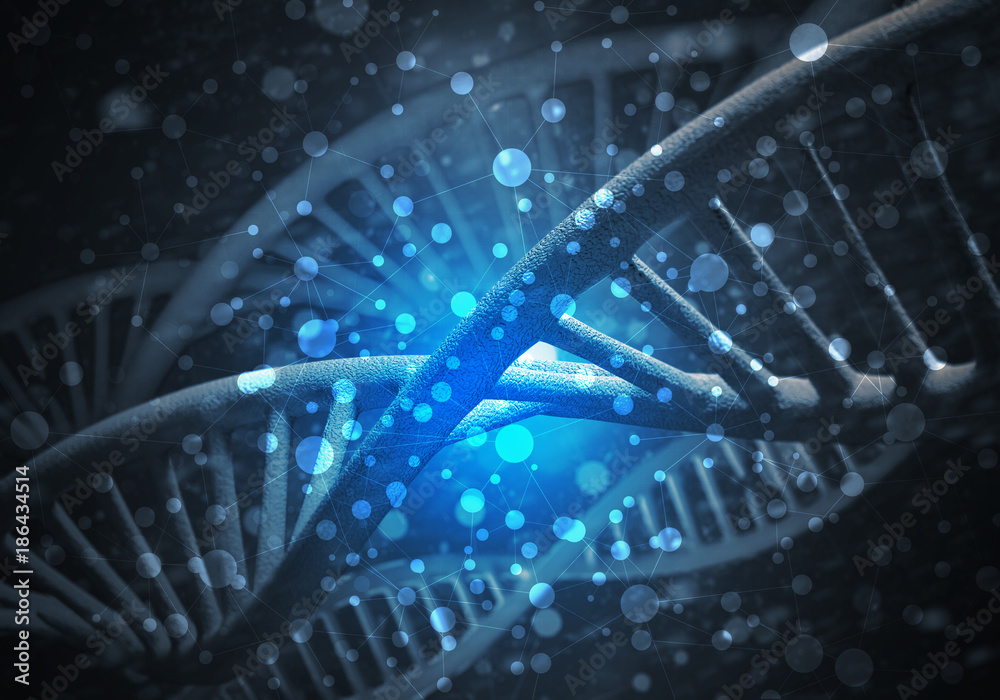 DNA molecules background