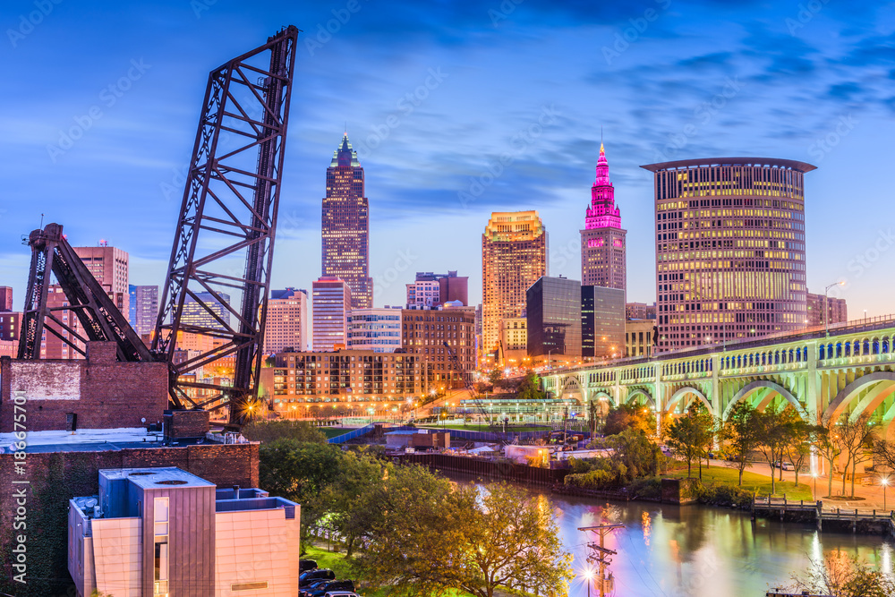 Cleveland, Ohio, USA Skyline