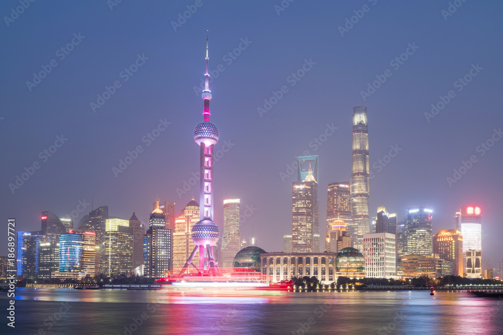 Shanghai architectural landscape night view