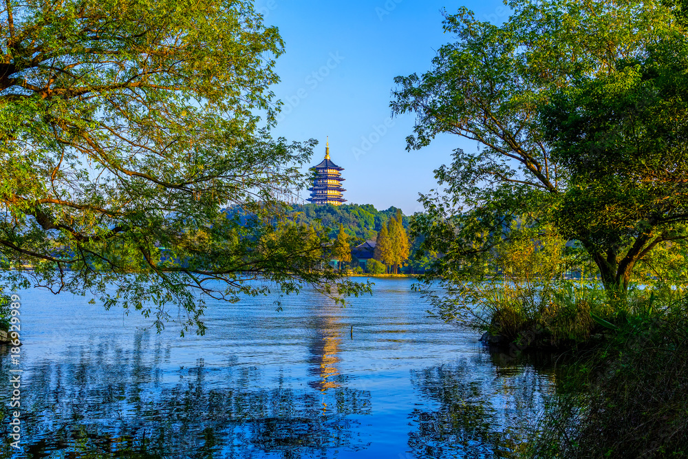 西湖杭州的美丽风景