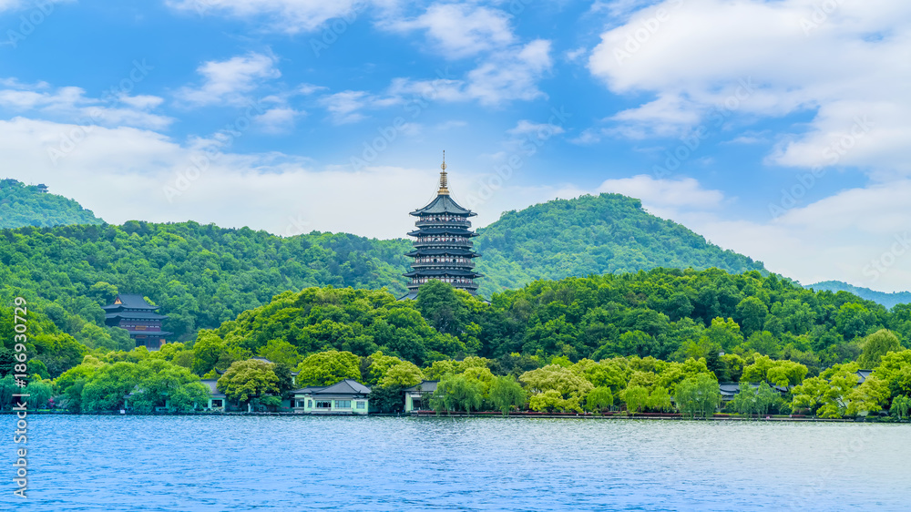 西湖杭州的美丽风景