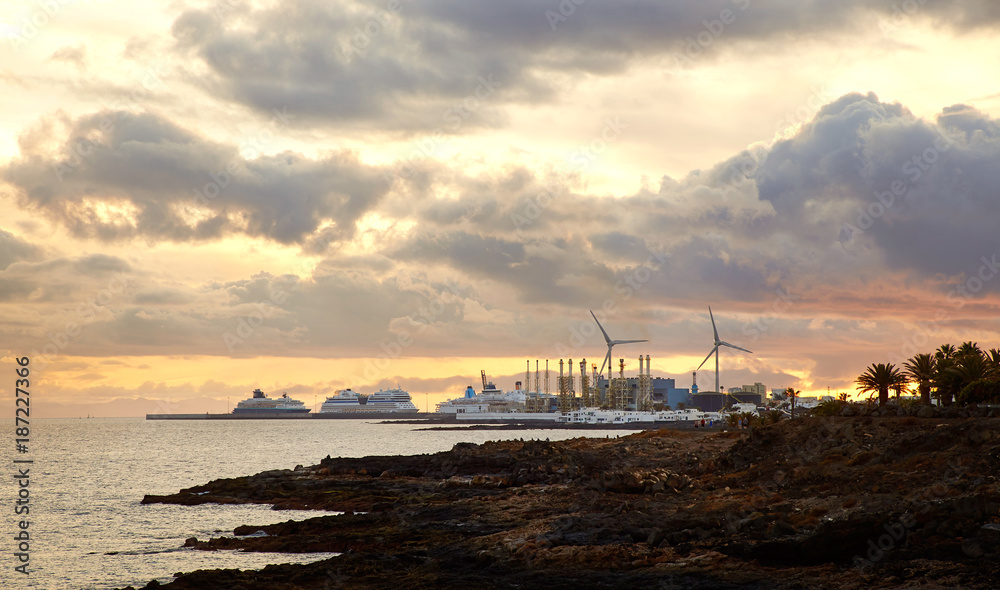 Sunset in Lanzarote, Canary Islands, Spain