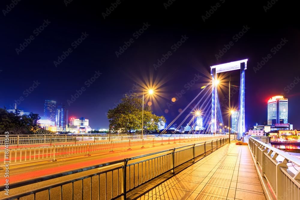 宁波城市建筑景观夜景