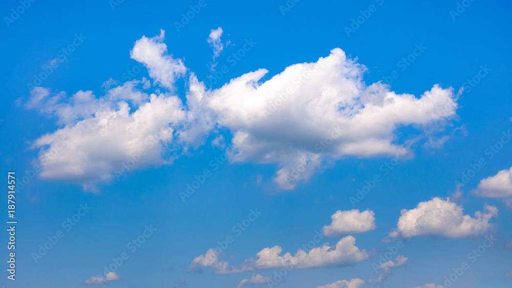 Cumulus clouds with blue sky