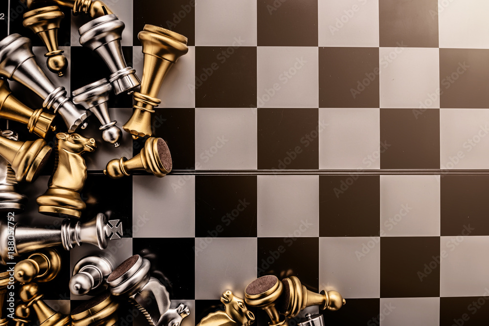 chess board games business and creativity ideas concept