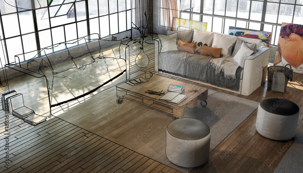 Postindustrial Penthouse Loft (concept)