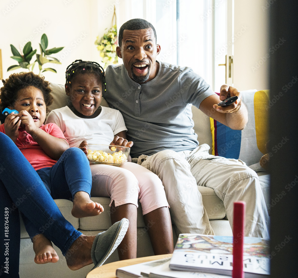 African family spending time together