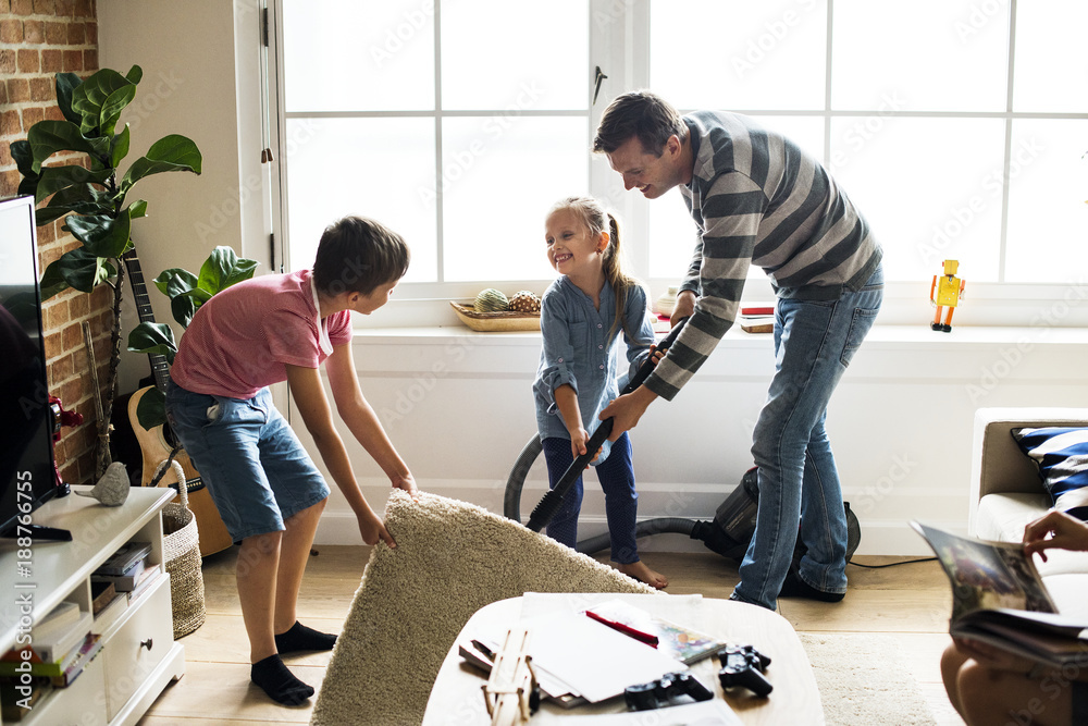 Kids helping house chores