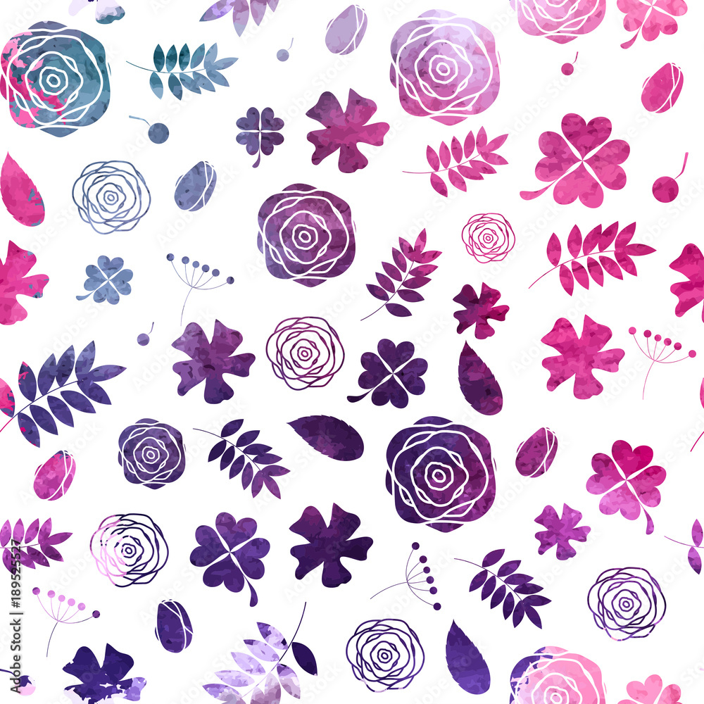 Colored Abstract  Background Seamless Pattern. Vector Illustration