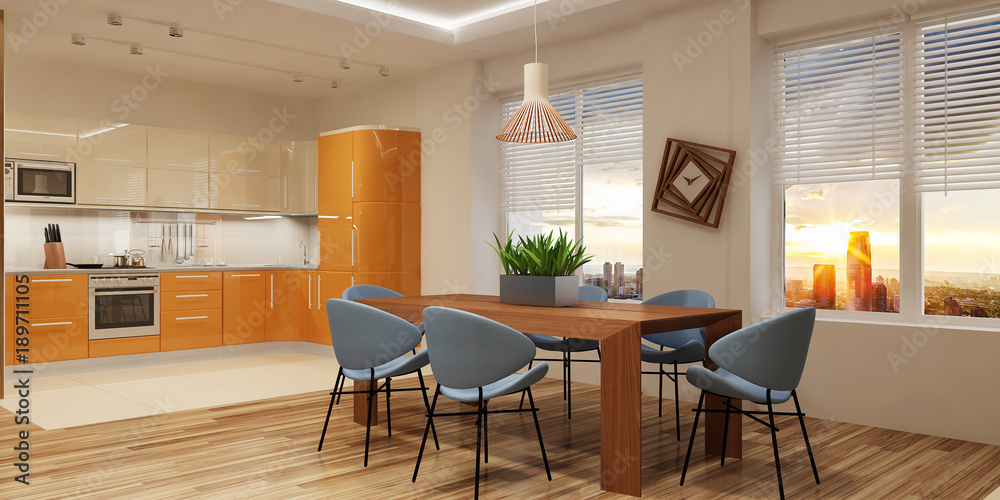 Modern kitchen interior