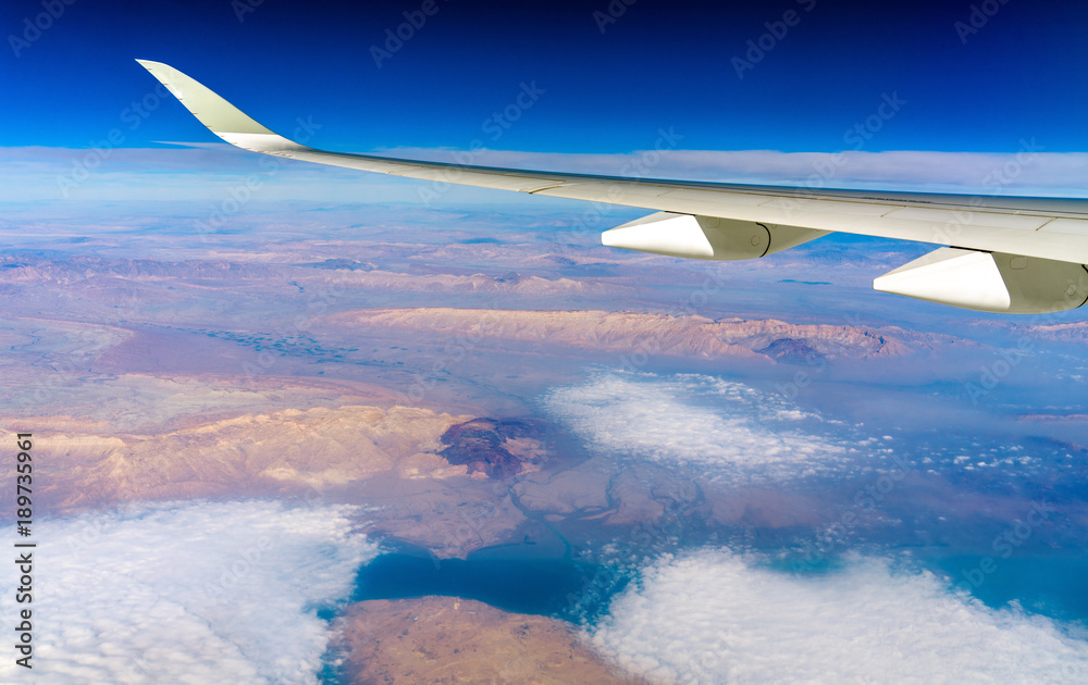 Aerial view of the Persian Plateau in Iran