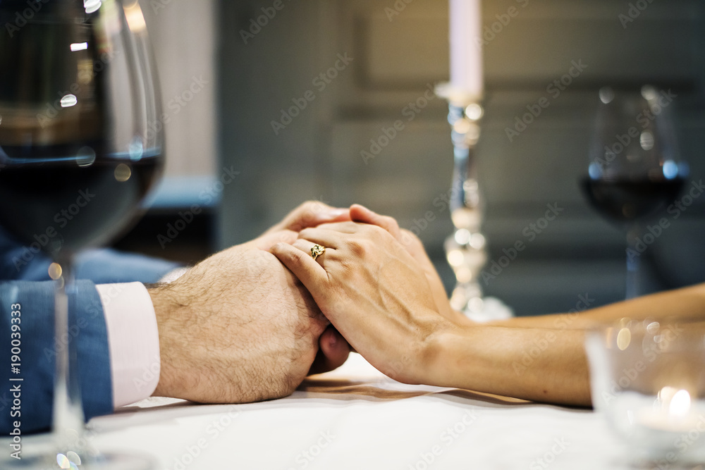 Couple celebrate valentine's day together