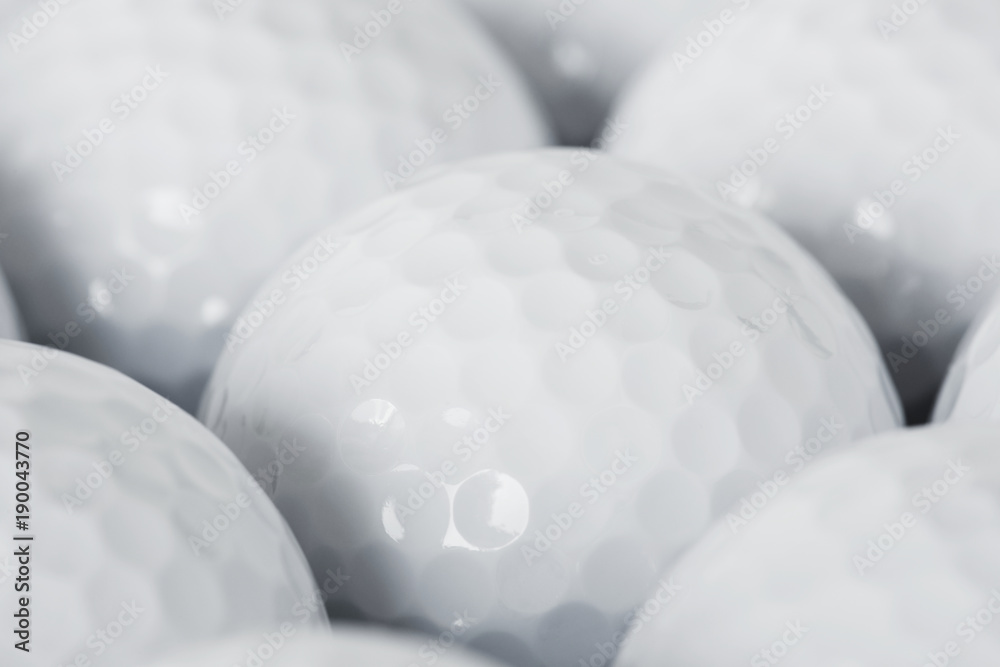 Closeup of golf ball