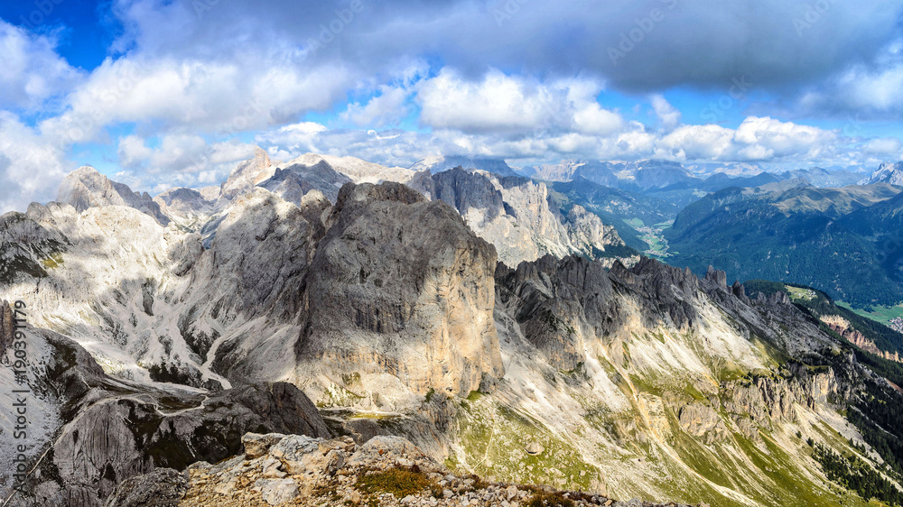 Catinaccio mountain massif summits