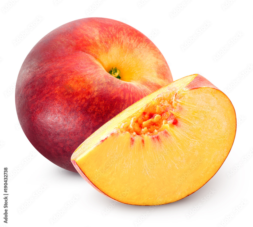 Peach fruit slice