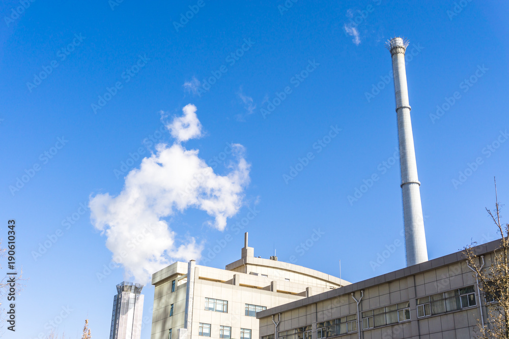 Chimney and smoke