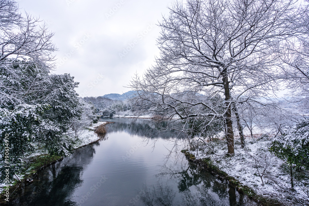 杭州西湖有雪