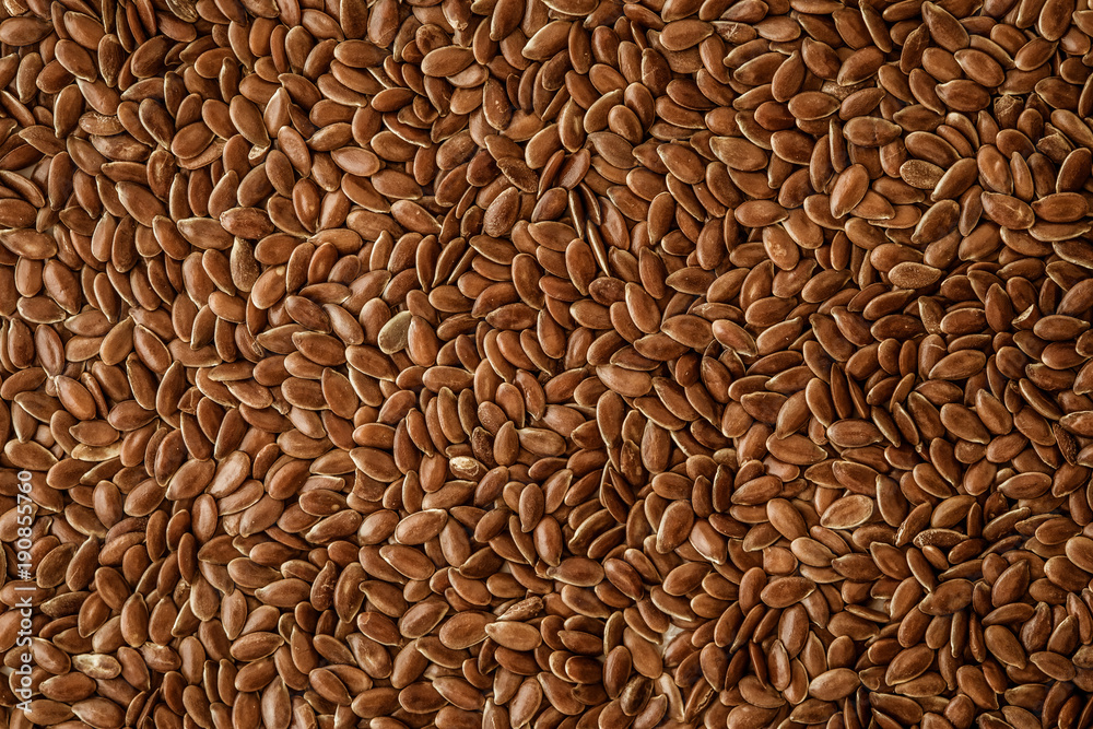 Close up a flax seeds ,  superfoods with high omega 3 essencial fatty acid