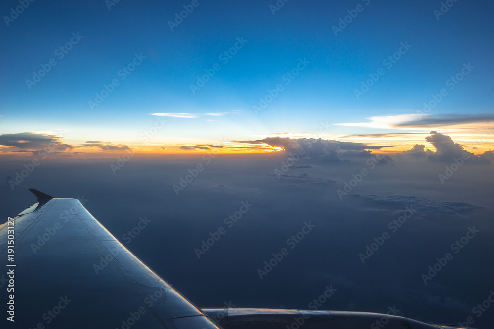 blue sky during sunset