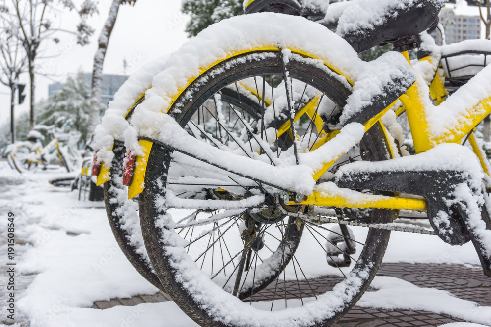 杭州西湖积雪