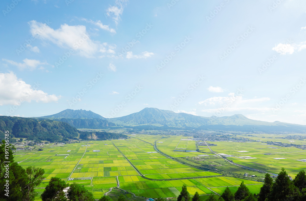 阿蘇の風景　阿蘇五岳