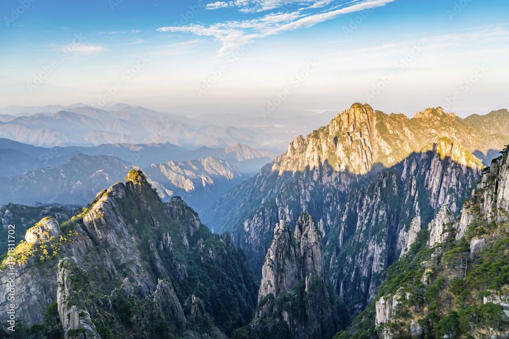 Sunrise in Mount Huangshan, China