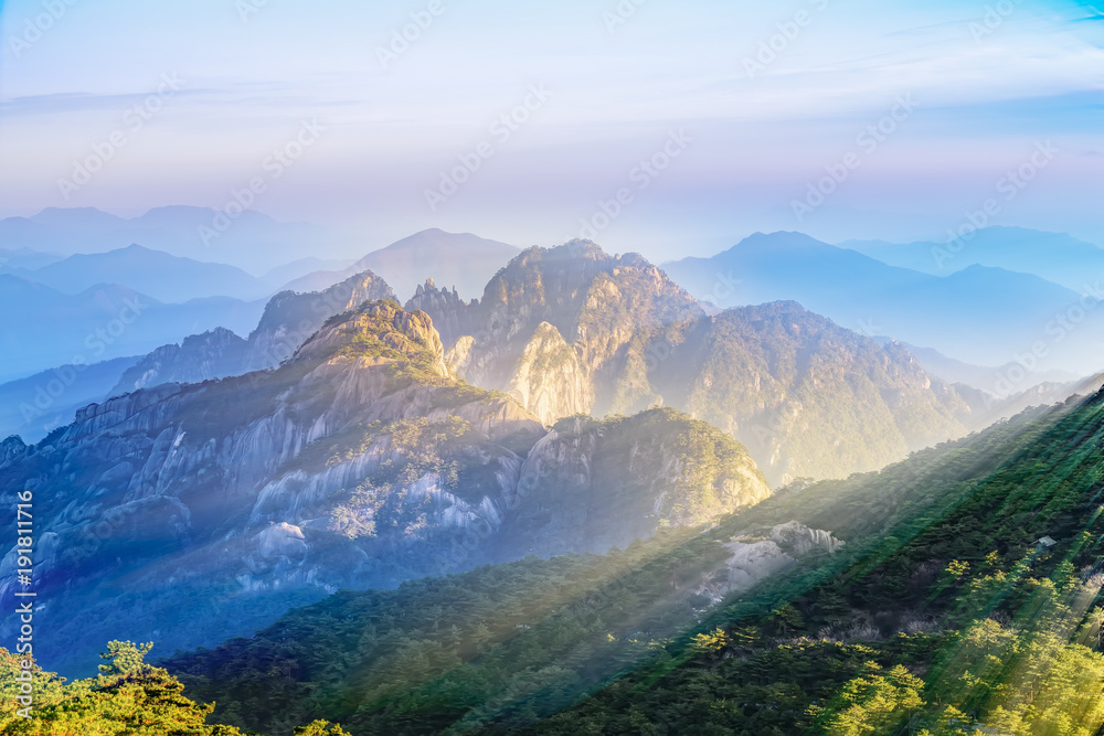 中国黄山日出