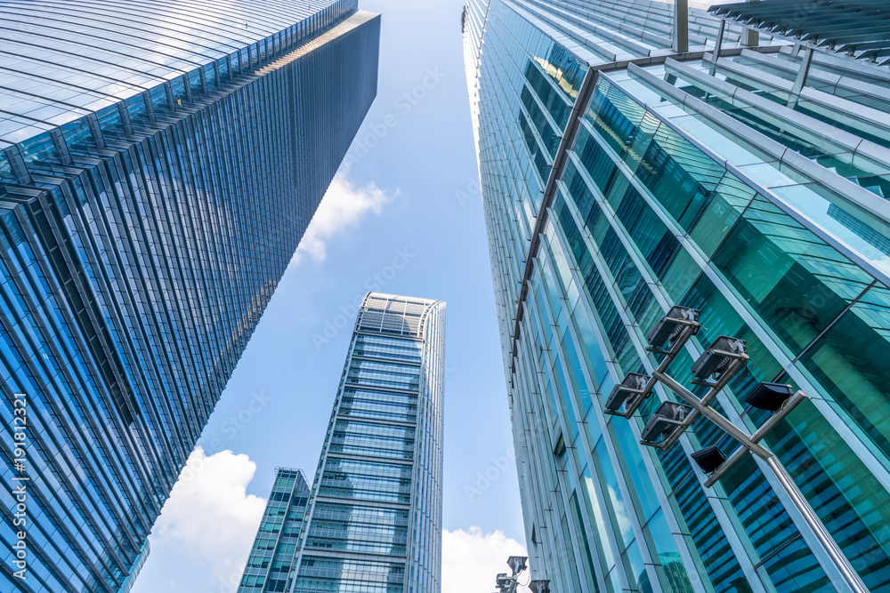 Urban building skyscrapers in Shanghai Financial District