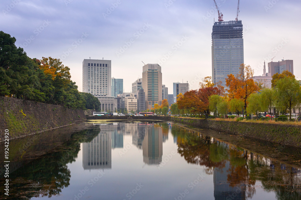 日本东京秋日公园城市景观