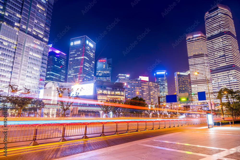 上海城市道路夜景